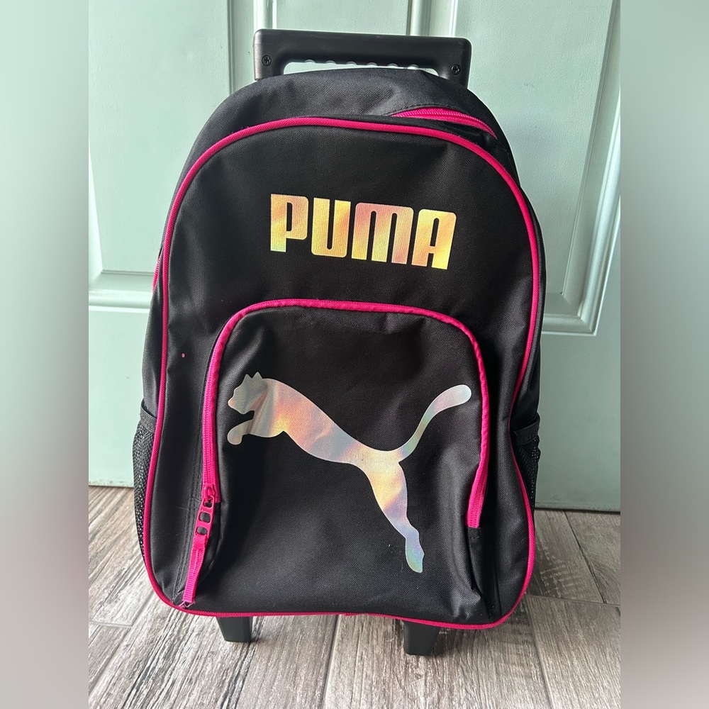 COPY - Puma Pink and Black Rolling Backpack bag
